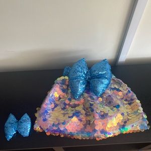 Baby Mermaid Sequin Skirt & Bow